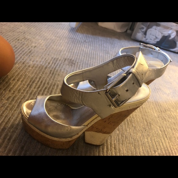 Giuseppe Zanotti leather cork skin wedges size 8 - Picture 3 of 8